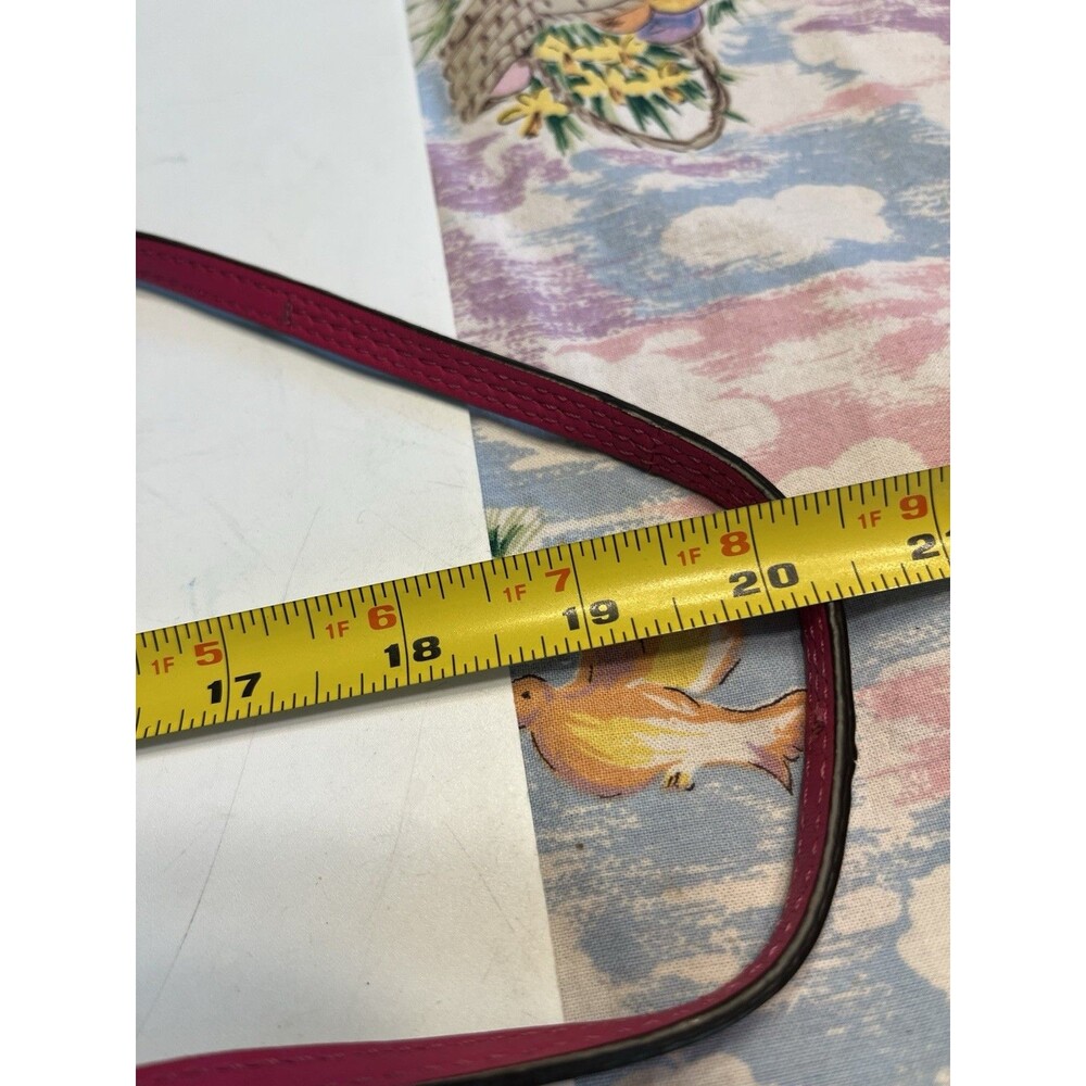 2pc Coach Pink Leather Shoulder Crossbody Handbag Purse w Matching Wallet - Picture 7 of 16